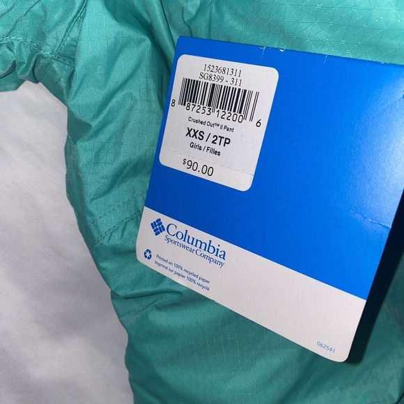 Columbia Size XXS 4-5 Kids Waterproof OUTGROWN Insulated Snow Pants New with Tag - Picture 4 of 8